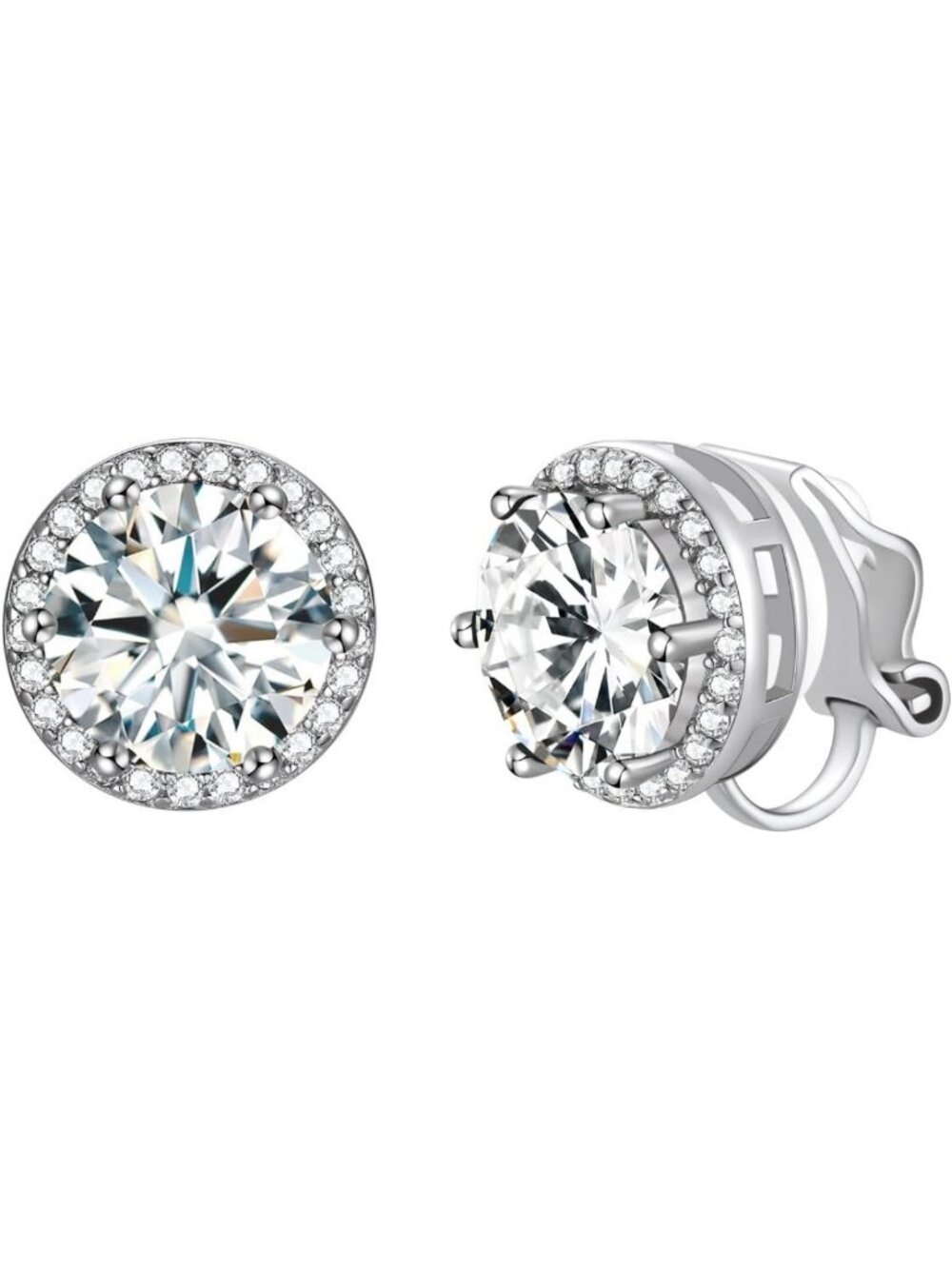 Stylish Heart Birthstone Clip-On Earrings for Women | Perfect Gift & Accessory